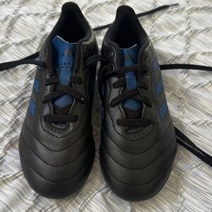 adidas Kids Black and Blue Soccer Sneakers